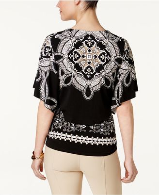 JM Collection Printed Studded Top, Created for Macy's