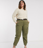 plus size khaki trousers