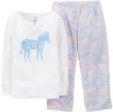 Thumbnail for your product : Carter's 2 Piece Pant PJ Set (Toddler/Kid) - Blue Heart-2T