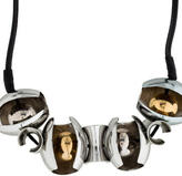 Thumbnail for your product : Marni Leather & Metal Bead Necklace