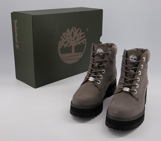 6 inch stack boots light brown nubuck