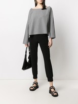 Thumbnail for your product : Norma Kamali Drop-Shoulder Cropped Sweatshirt