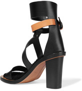 Thumbnail for your product : Isabel Marant Jenyd Shearling-lined Leather Sandals - Black
