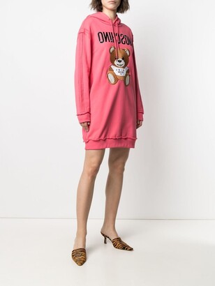Moschino Teddy-Embroidered Hoodie Dress