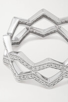Thumbnail for your product : Ofira Double Edge 18-karat White Gold Diamond Ring - 6