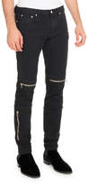 Thumbnail for your product : Givenchy Distressed Denim Biker Skinny Jeans, Black