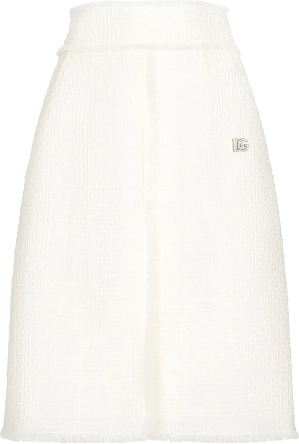Dolce & Gabbana High-Waist Tweed Skirt