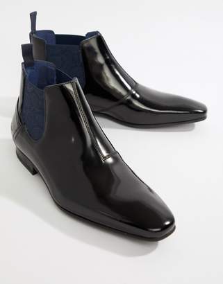 Ted Baker Lameth chelsea boots in black high shine