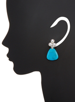 Thumbnail for your product : Rina Limor Fine Jewelry 14K White Gold, Turquoise, Freshwater Pearl & 0.04 Total Ct. Diamond Drop Earrings