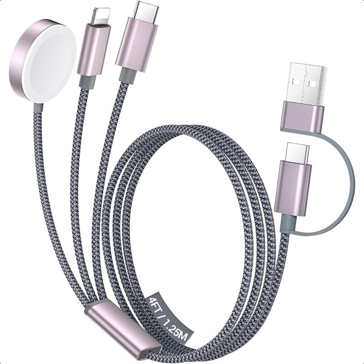 for Travel entials3 in 2 USB C Cable for Apple Watch Charger iPhone 16 Charger Lightning Multi Charging Cable Cord Vacation Cam
