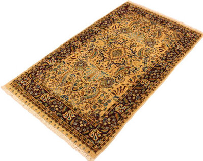 Isabelline Oriental Handmade Hand-Knotted Rectangle 3'1\