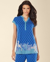 Thumbnail for your product : Soma Intimates Pop Over Pajama Top Surfside Atlantis Border