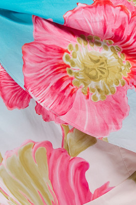 Peter Pilotto Draped Floral-print Cotton-poplin Dress