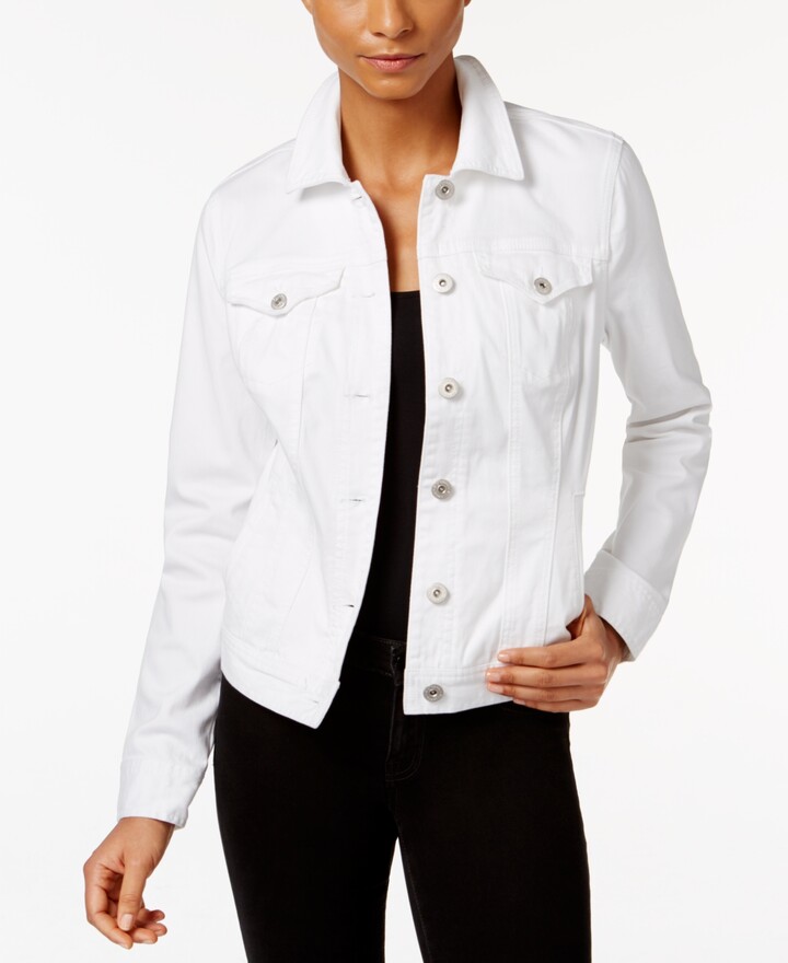 white jean jacket macys