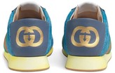 Thumbnail for your product : Gucci Suede sneaker with Web