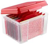 Thumbnail for your product : Container Store Card Keeper Clear w/ Red Lid