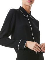 Thumbnail for your product : Alice + Olivia Willa Piped Placket Top
