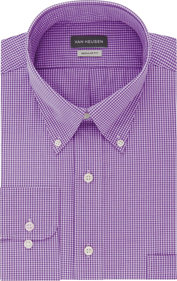 van heusen purple dress shirt