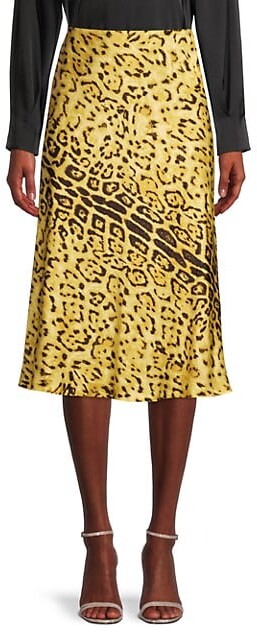 leopard print midi skirt shopstyle