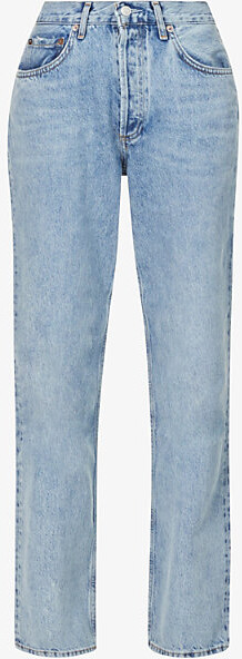 AGOLDE Womens Fiction Lana Straight-Leg Mid-Rise Denim Jeans 32