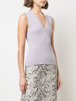 Thumbnail for your product : Veronica Beard Knitted Plunge Style Tank Top