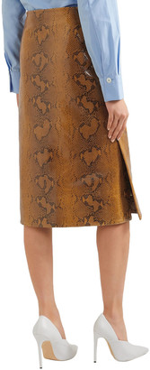 Marni Snake-effect Leather Skirt
