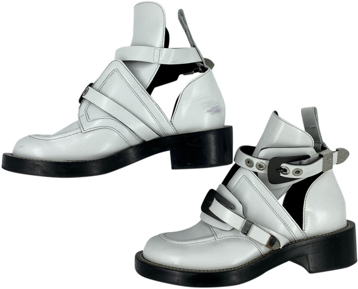 balenciaga white boots