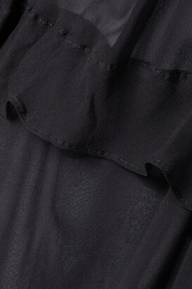 CHRISTOPHER ESBER Ruffled Silk-georgette Maxi Dress - Black