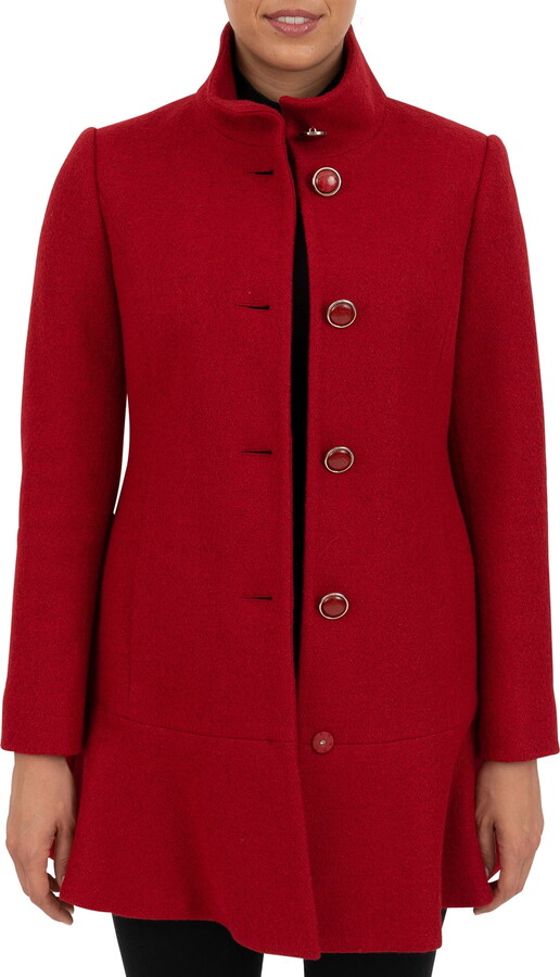 Kensie Women’s Wool Blend Flirty Peplum Coat