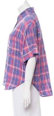 Band Of Outsiders Oversize Plaid Top