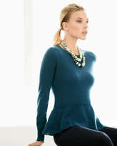Thumbnail for your product : Neiman Marcus Cashmere Peplum Sweater