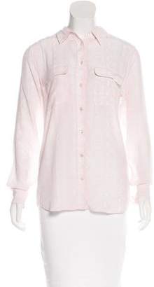 Equipment Printed Button-Up Top
