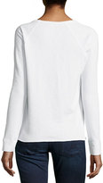 Thumbnail for your product : James Perse Rolled-Hem Raglan-Sleeve Pullover, White