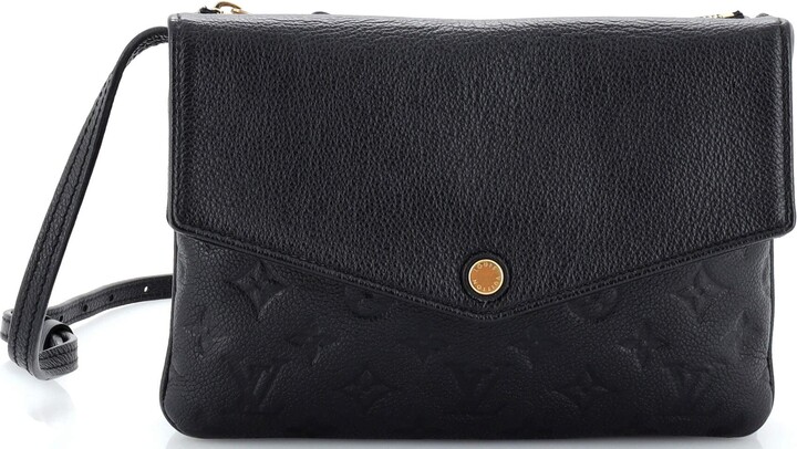 Louis Vuitton Black Monogram Empreinte Leather Twice Bag Louis Vuitton