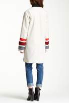 Thumbnail for your product : Endless Rose Mixed Media Faux Shearling Detailed Stripe Coat