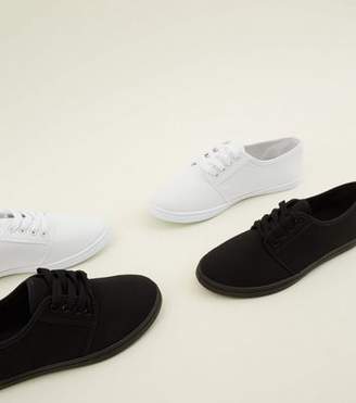 New Look Girls 2 Pack White and Black Trainers