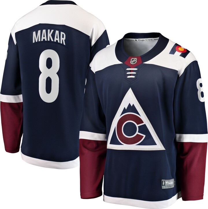 NHL Men's Colorado Avalanche Cale Makar #8 Breakaway Alternate Replica Jersey, Small, Blue