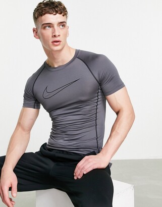 Nike Training Nike Pro Training baselayer t-shirt in grey - ShopStyle