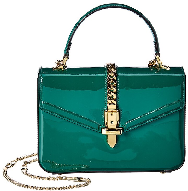Gucci Sylvie 1969 Mini Patent Top Handle Shoulder Bag - ShopStyle Clutches