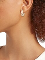 Thumbnail for your product : Adriana Orsini Stacked 18K-Gold-Plated & Cubic Zirconia Medium Hoop Earrings