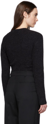 Acne Studios Black Alpaca and Wool Asymmetric Hem Sweater