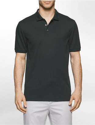 Calvin Klein Classic Fit Liquid Cotton Striped Polo Shirt