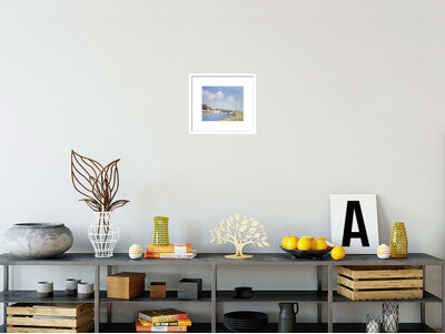 Red Barrel Studio Le Barrage De Saint-Mammes by Alfred Sisley -Framed Giclee Print