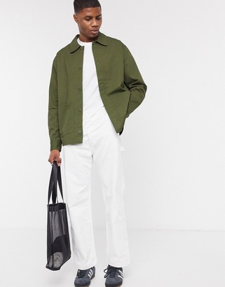 Weekday Xander Overshirt in green - ShopStyle Long Sleeve Shirts