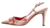 Thumbnail for your product : Judith Leiber Satin Slingback Pumps