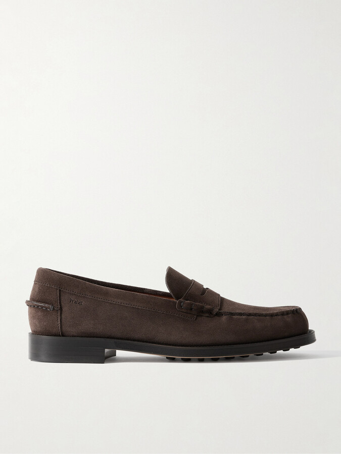 Tod's Suede Penny Loafers