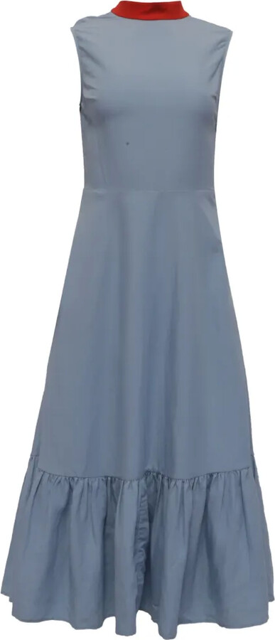 REJINA PYO Ruffled Hem Cutout Midi Dress