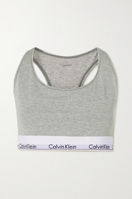 Calvin Klein Underwear Dd+ Modern Cotton Stretch Cotton And Modal-blend  Bralette - Gray - ShopStyle Bras