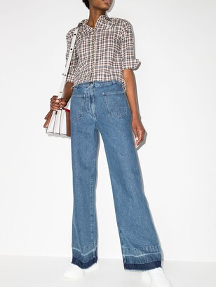 J.W.Anderson Blue Patch Pocket Flared Jeans