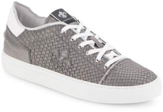 Rodolfo Woven Leather Low-Top Sneakers